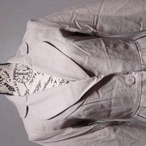 Simply Vera Vera Wang Women Dove Pleated Misses Blazer Size 4 100% Cotton NWT